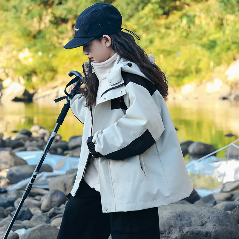 女童冲锋外套三合一户外服儿童秋装衣服春秋款中大童2025新款冬季
