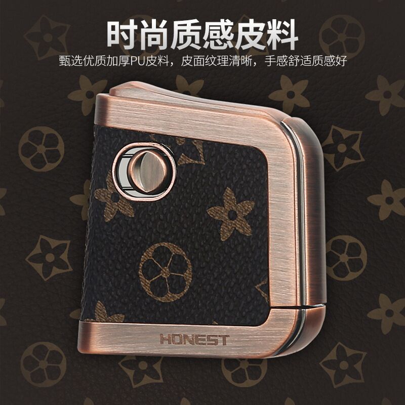 新款网红复古打火机明火打火机个性设计金属材质