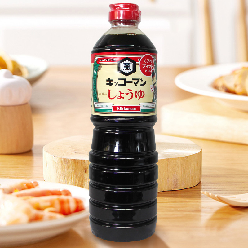 日本进口万字酿造酱油烹调调味汁1L