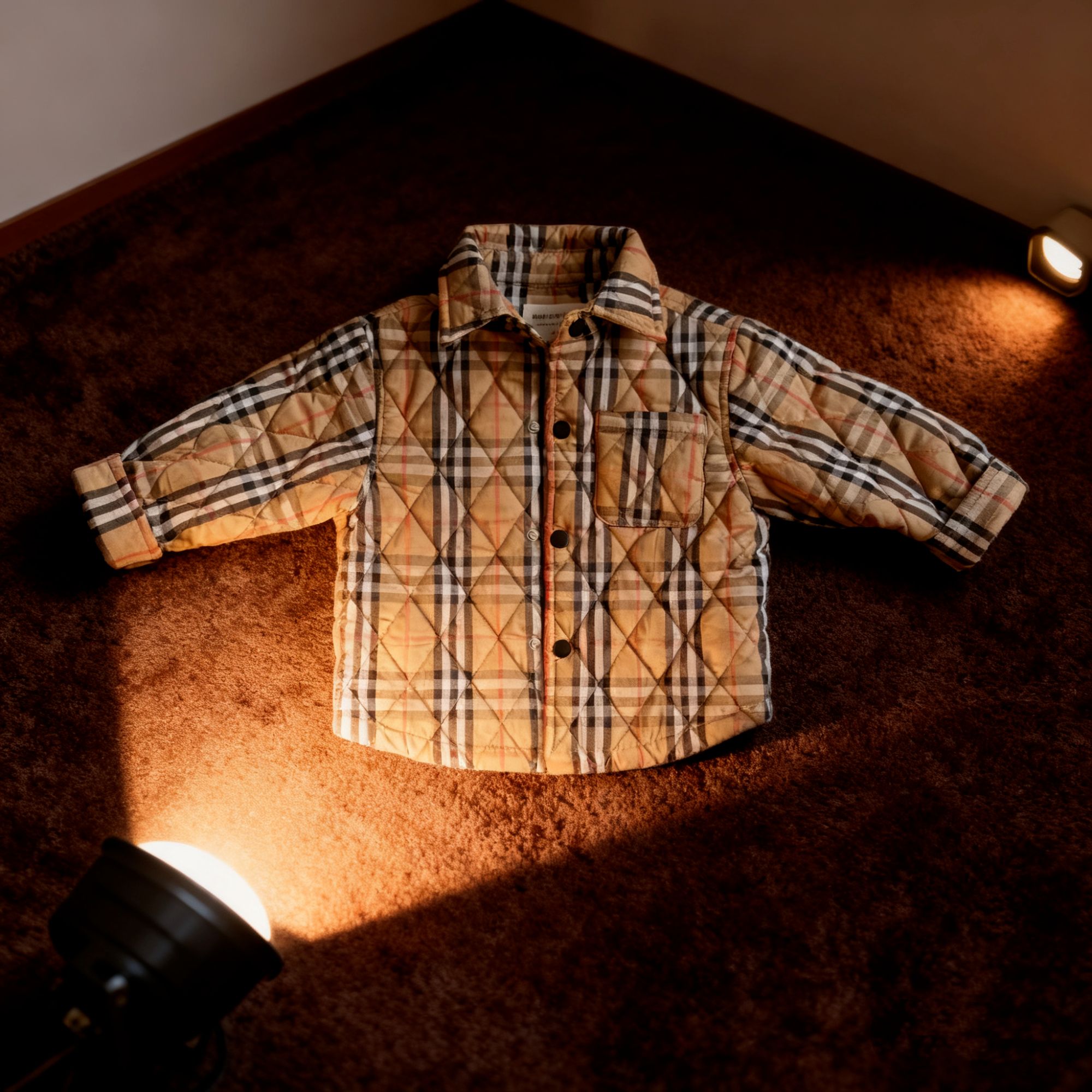 加绒加厚款韩版格子休闲棉袄棉服夹克中童中大童女童