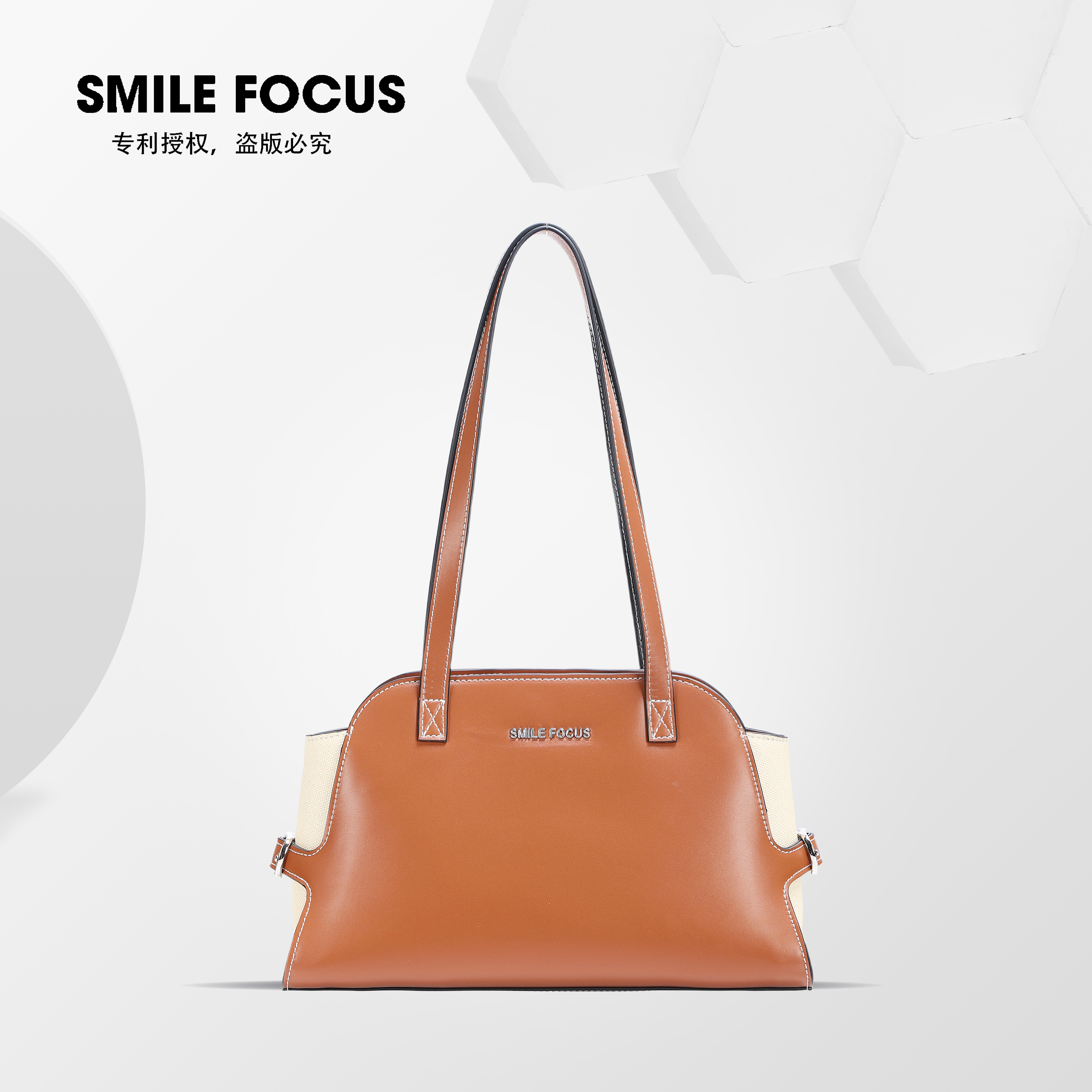 SMILE FOCUS单肩包女士气质休闲托特包腋下简约包（3620）