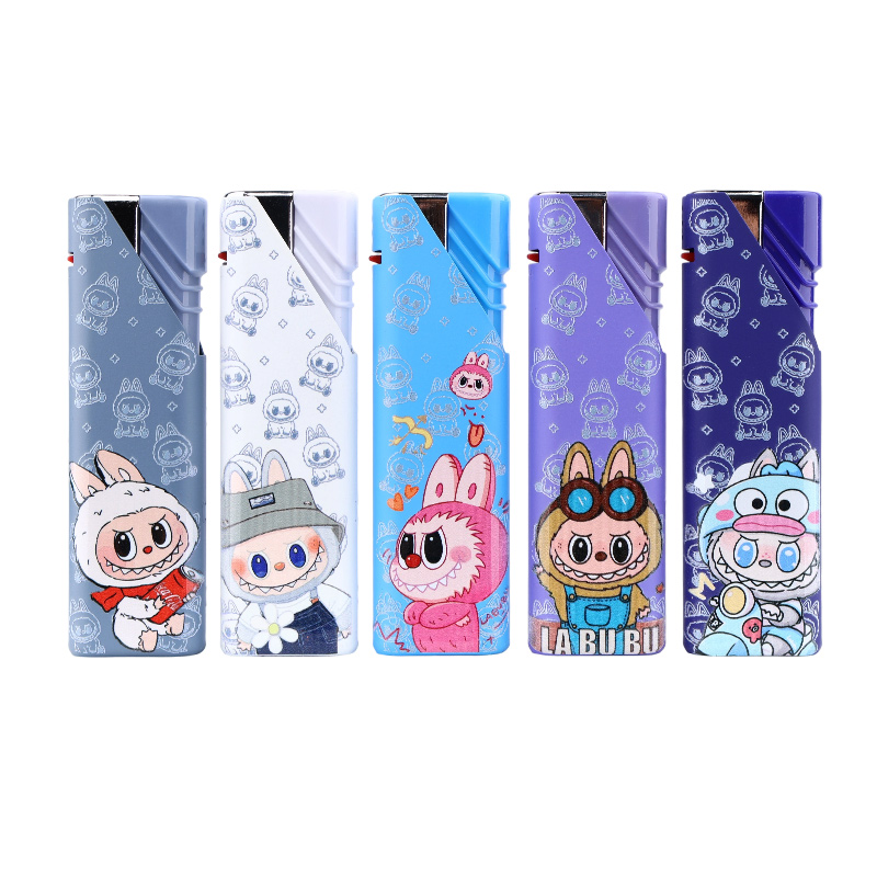 个性创意蓝焰直冲金属防风可爱卡通打火机