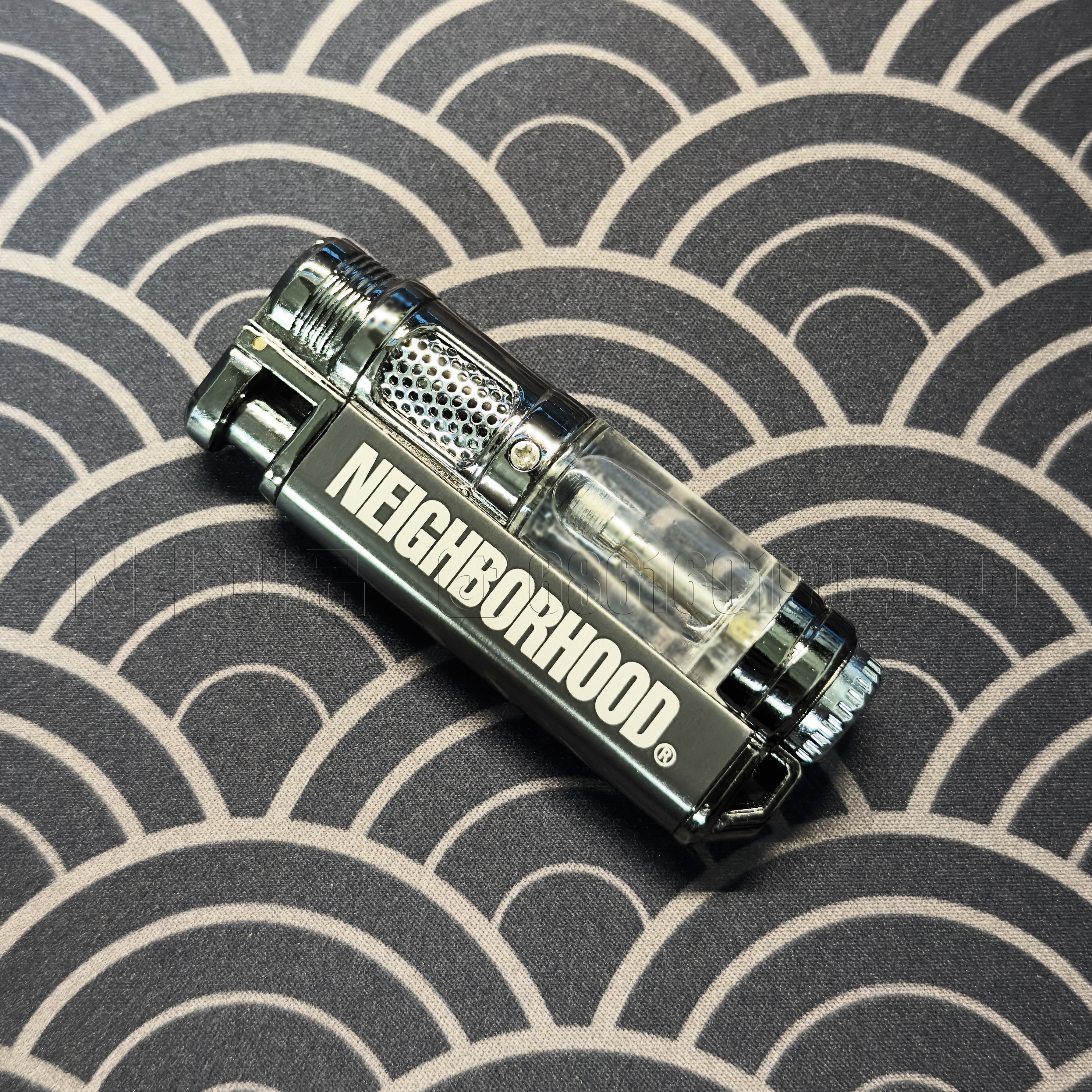 潮牌NBHD创意防风打火机2025年火爆款网红款透明气仓金属充气火机