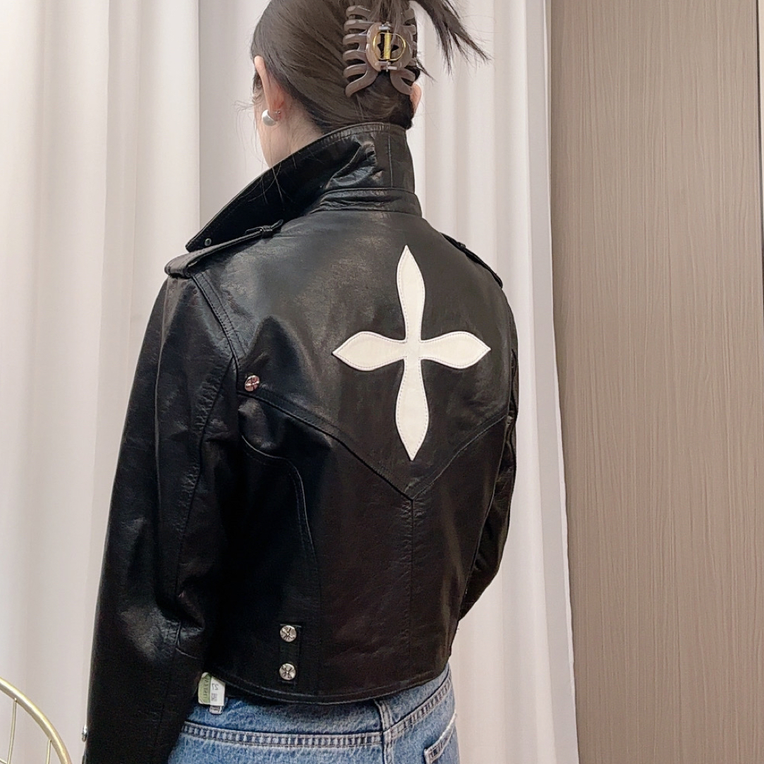 真皮皮衣外套洋气女