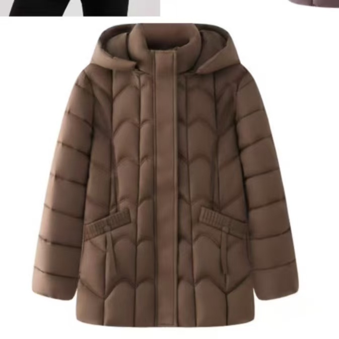 冬季加绒加厚服中老年妈妈装保暖棉袄女中长款大码外套