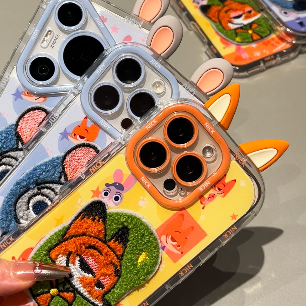 Q版尼克朱迪适用iPhone17promax手机壳泡芙羽纱华为荣耀小米vivo