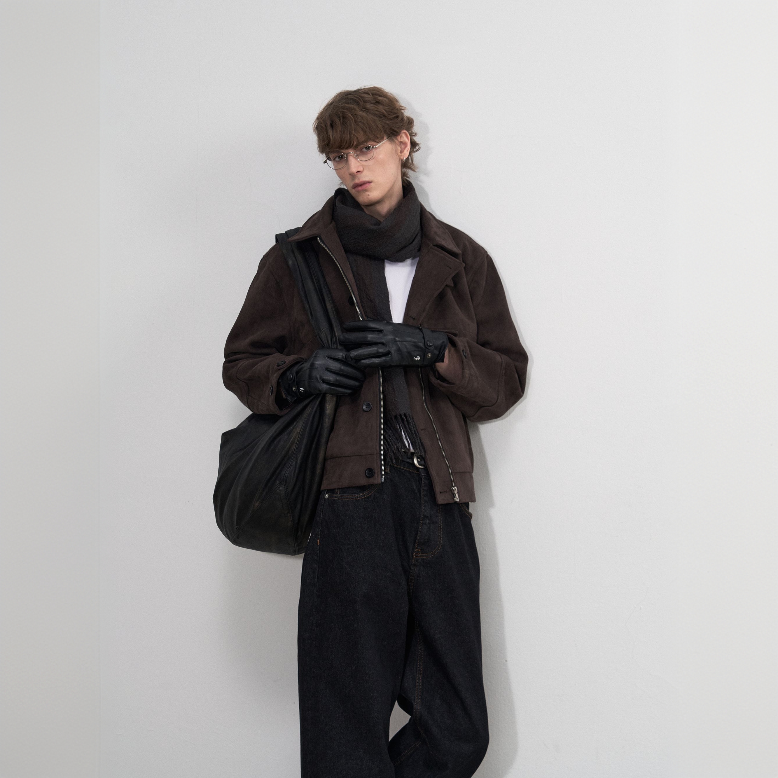 摩卡猎装夹克巴恩风春复古M65棕色短款翻领麂皮绒外套休闲夹克