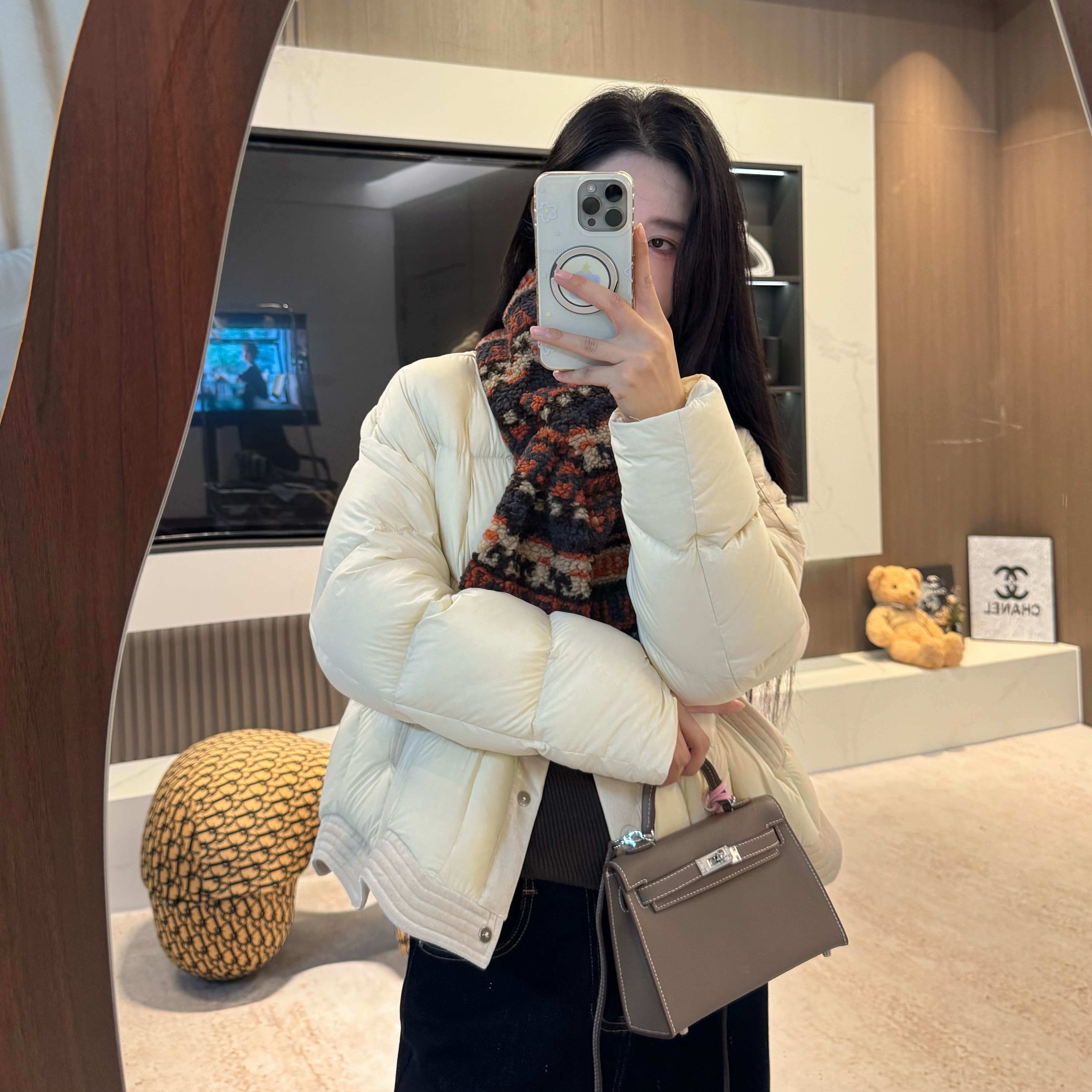 宿慕SUMU 小香风泡芙90鹅绒羽绒服10-14冬季新款时尚鹅绒服BG016