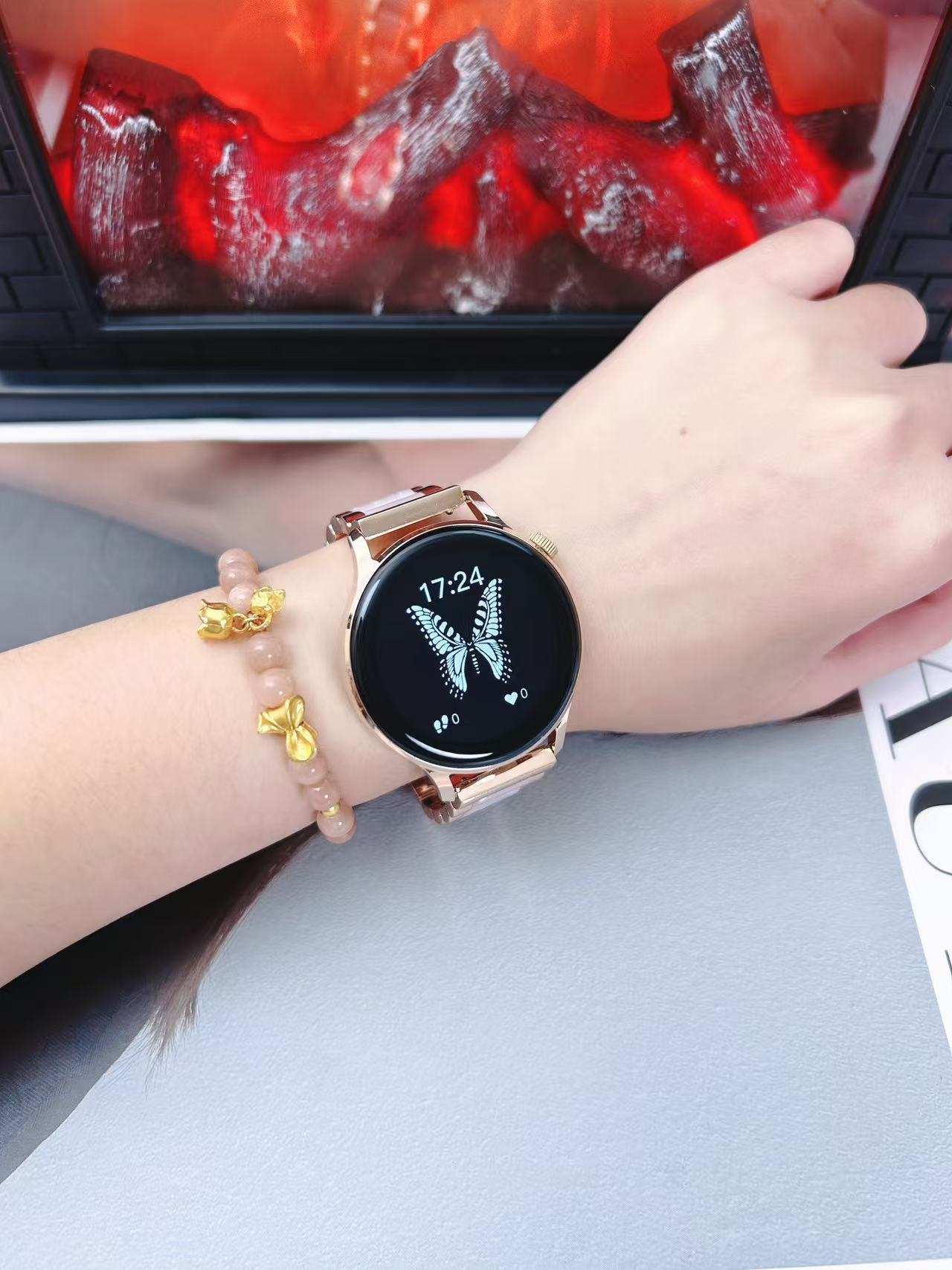 【蛇年限定】女士智能手表蓝牙通话支付多功能心率血糖监测血压运动