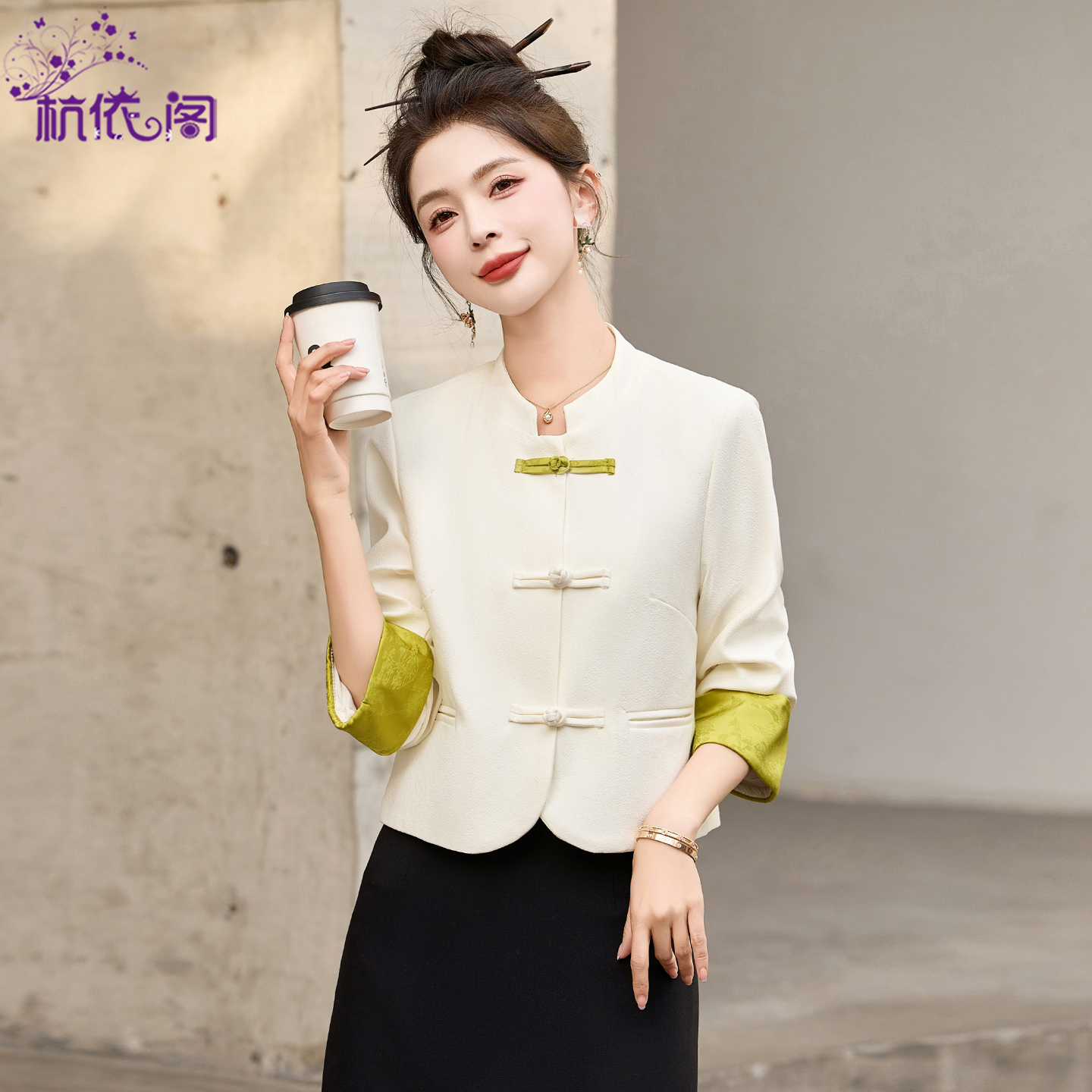 新中式国风短款外套女装2025秋季新款小个子气质立领盘扣精致上衣