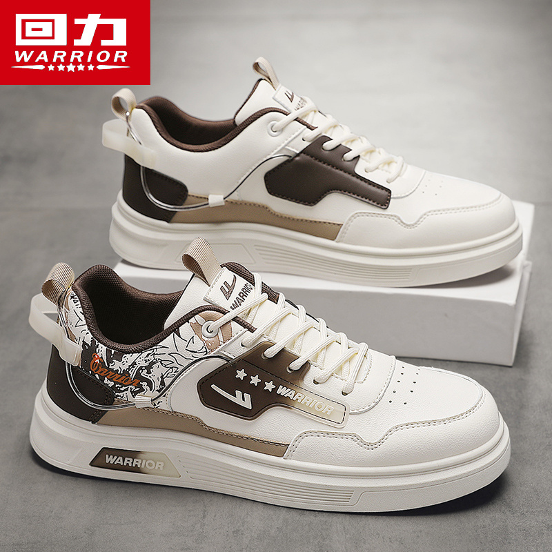 回力鞋子男鞋冬季皮面防水运动板鞋男士防滑软底低帮工作休闲潮鞋