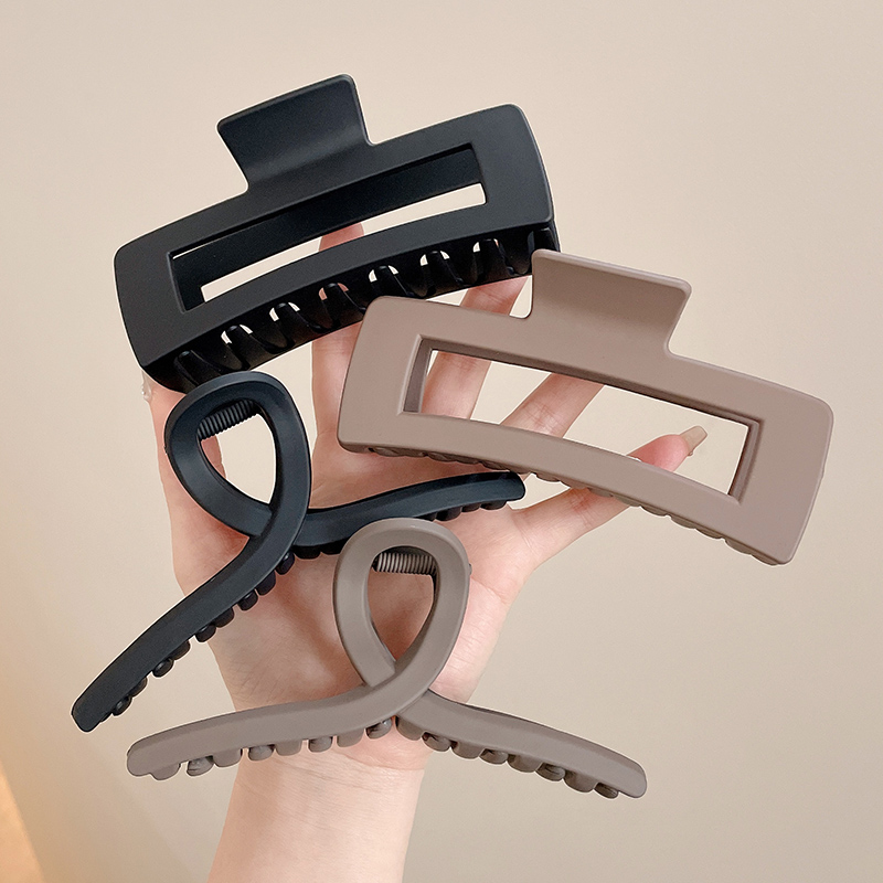 2023新款磨砂大号鲨鱼夹高级感网红发夹夹子ins法式发卡气质头饰