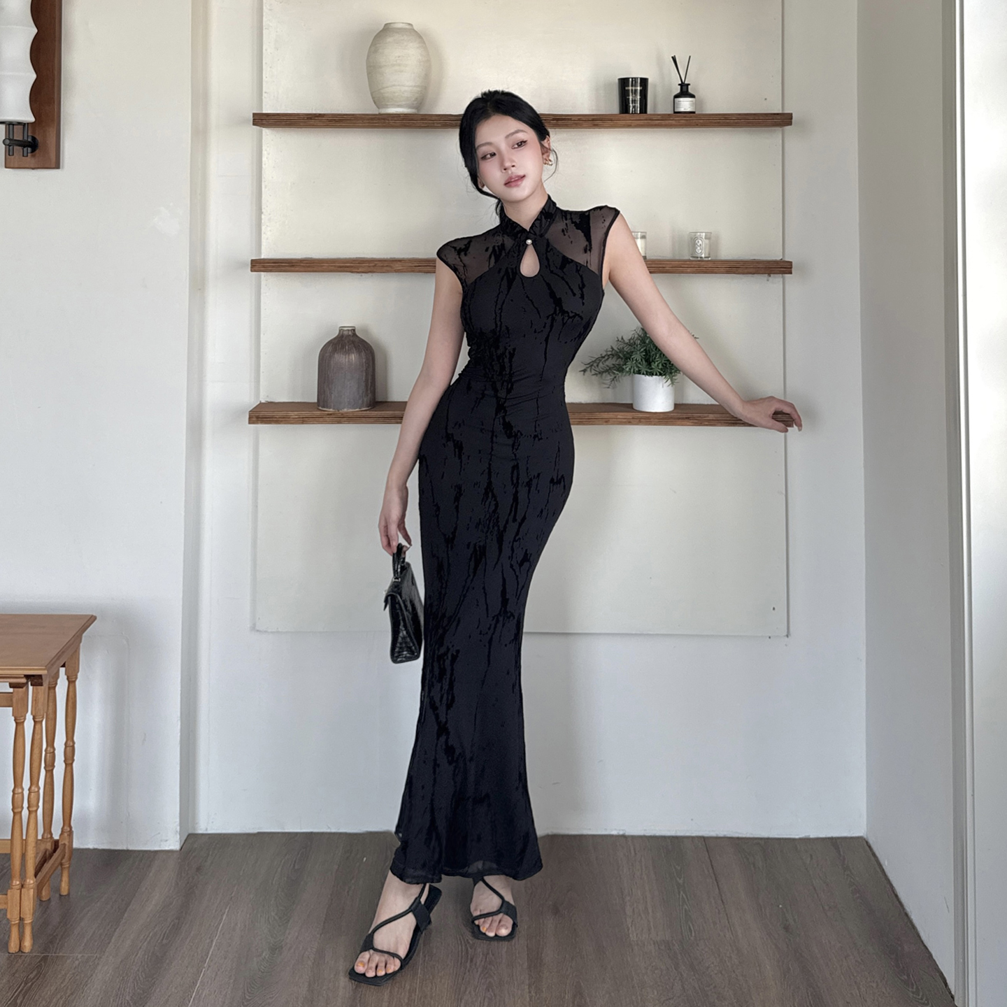 新中式复古改良旗袍连衣裙夏季新款修身显瘦气质高级性感包臀裙子