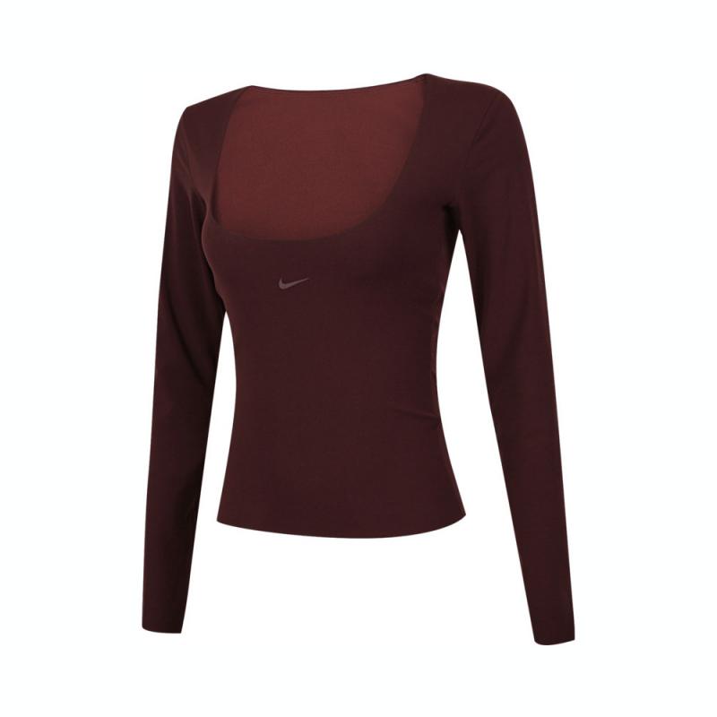 NIKE耐克女子AS W NK ZENVY DF LS TOP NV无领长袖T恤HV3540-652