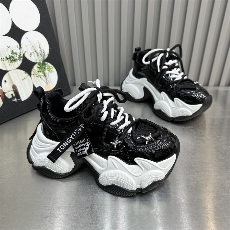 女款休闲百搭厚底系带网红时尚透气加ins秋季韩版春季新款高定鞋