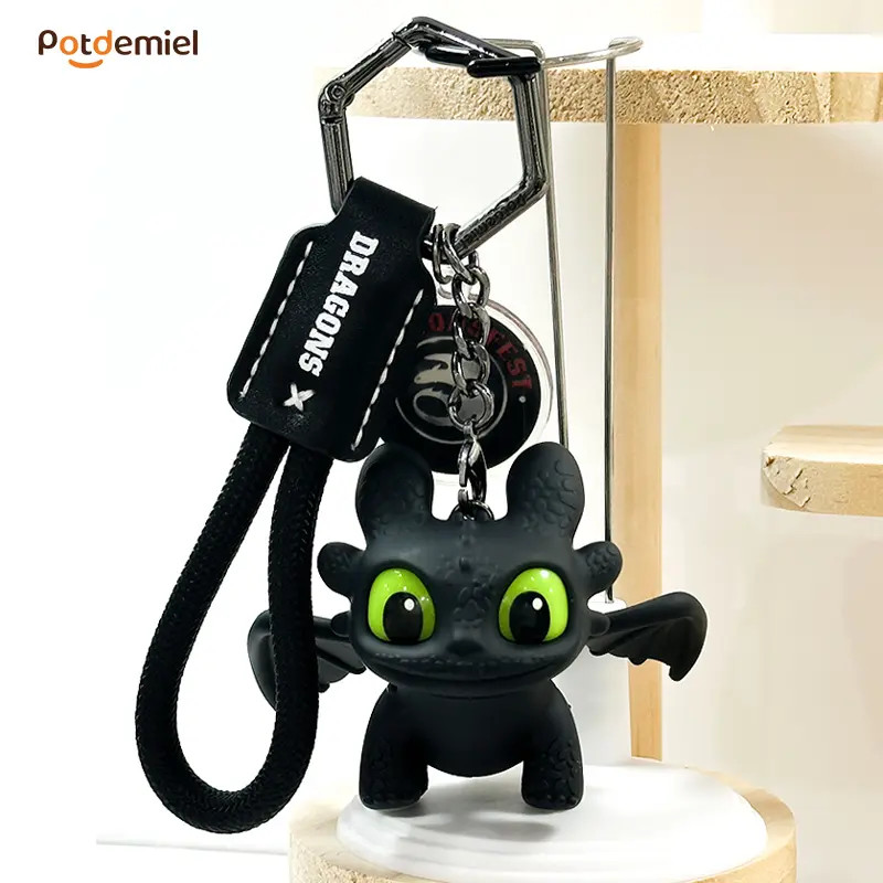 potdemiel环球25年新款驯龙高手无牙仔夜煞潮酷挂件手机链车摆件