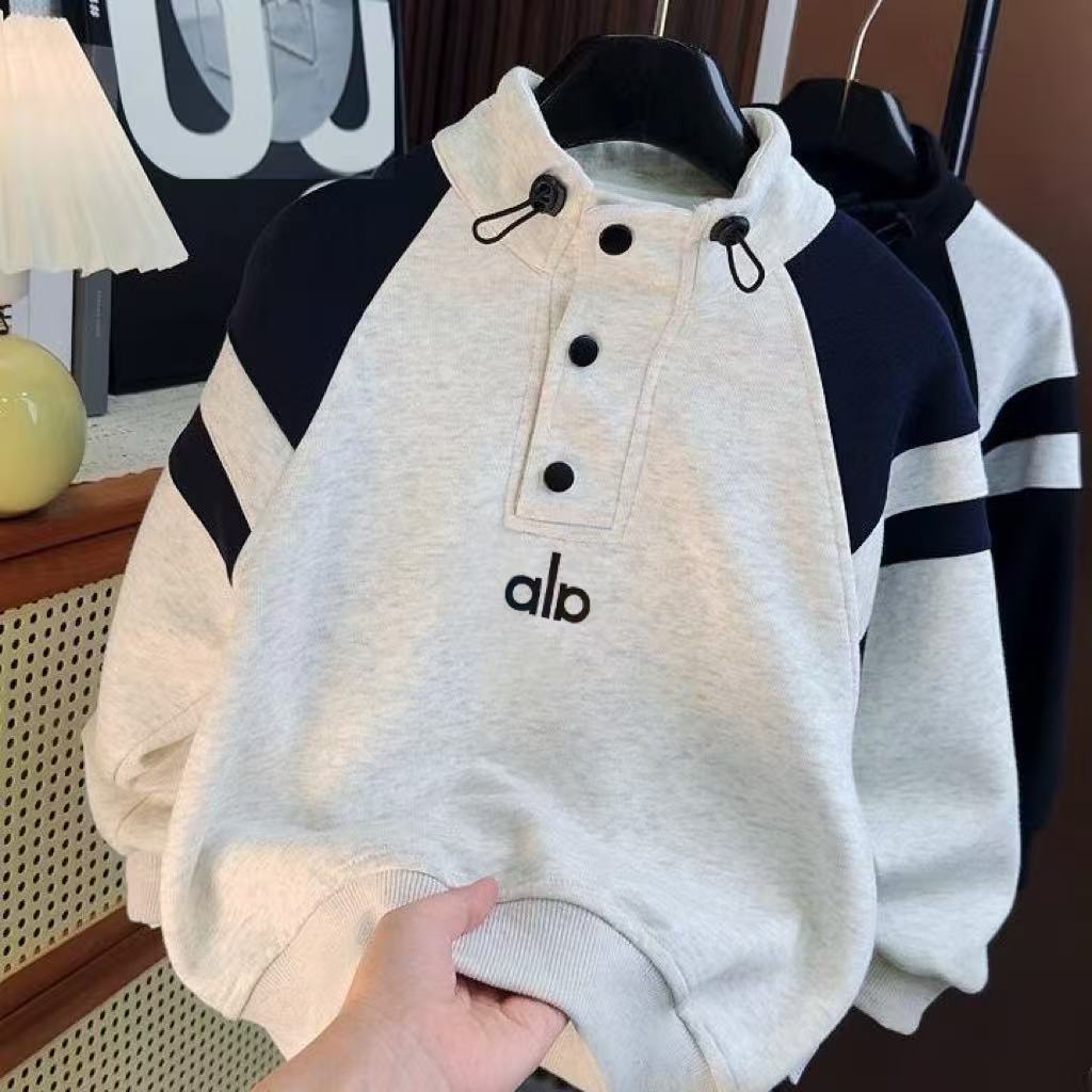 潮牌2025中大童休闲卫衣秋装上新韩版洋气秋款上衣X