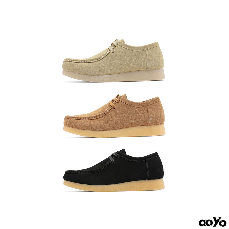 aoyo*25FW/袋鼠鞋休闲通勤男士cleanfit复古老钱风包头拖