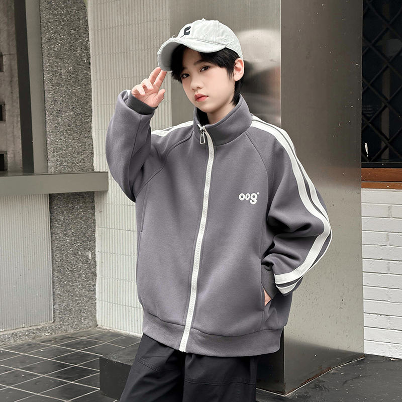 儿童装男童秋装针织外套2025新款春秋款中大童帅气秋季男孩洋气潮