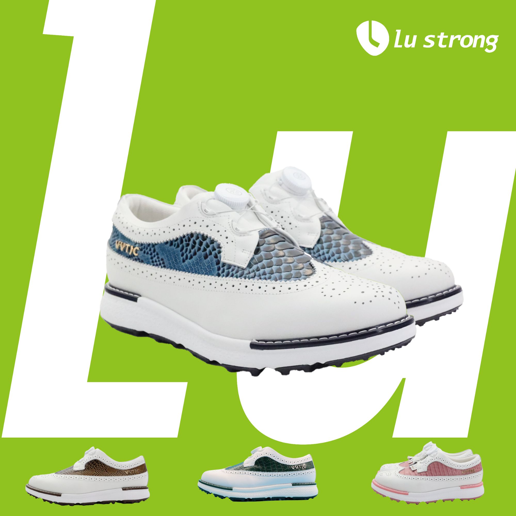 高尔夫户外蟒纹/鳄鱼纹球鞋 情侣款透气高弹网布EVA耐磨橡胶底