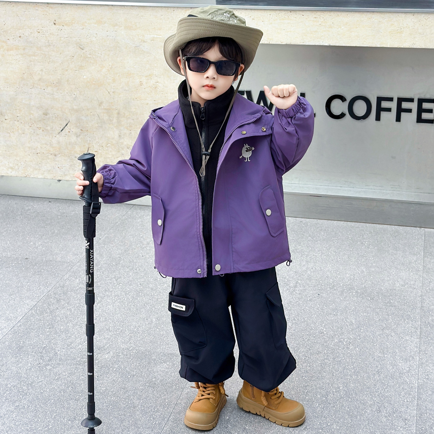 儿童冲锋衣男童春秋冬款外套2025童装三合一春秋季男孩衣服可拆卸