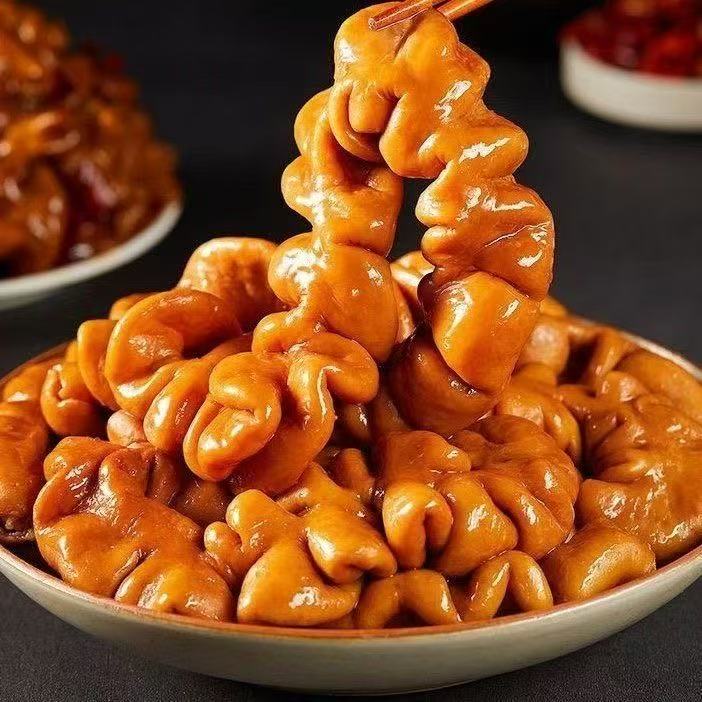 【拍2斤送1斤到手3斤】全熟酱卤肥肠去油卤货猪大肠冷链包邮，三斤。