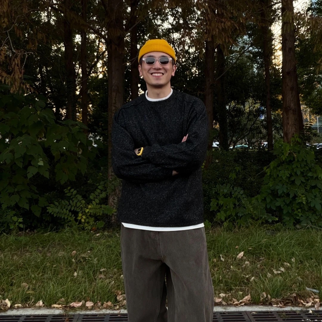 潮流宽松舒适秋冬立体剪裁男款假两件休闲百搭加厚打底圆领卫衣