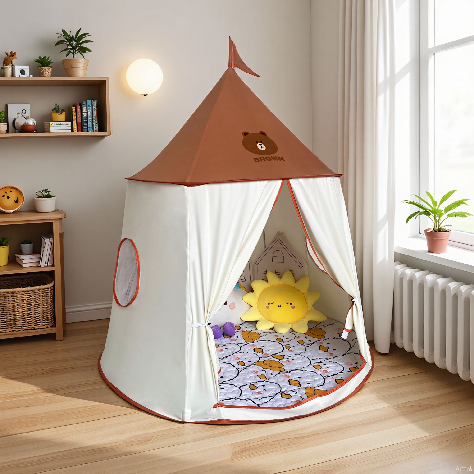 儿童小帐篷室内小房子可睡觉男孩秘密基地蒙古包床上家用玩具屋