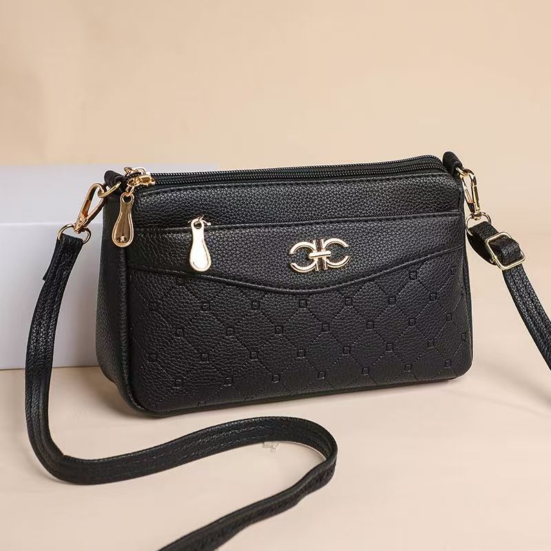 【长23宽5高15】2025新款中年妈妈斜挎包大容量简约百搭手机零钱包