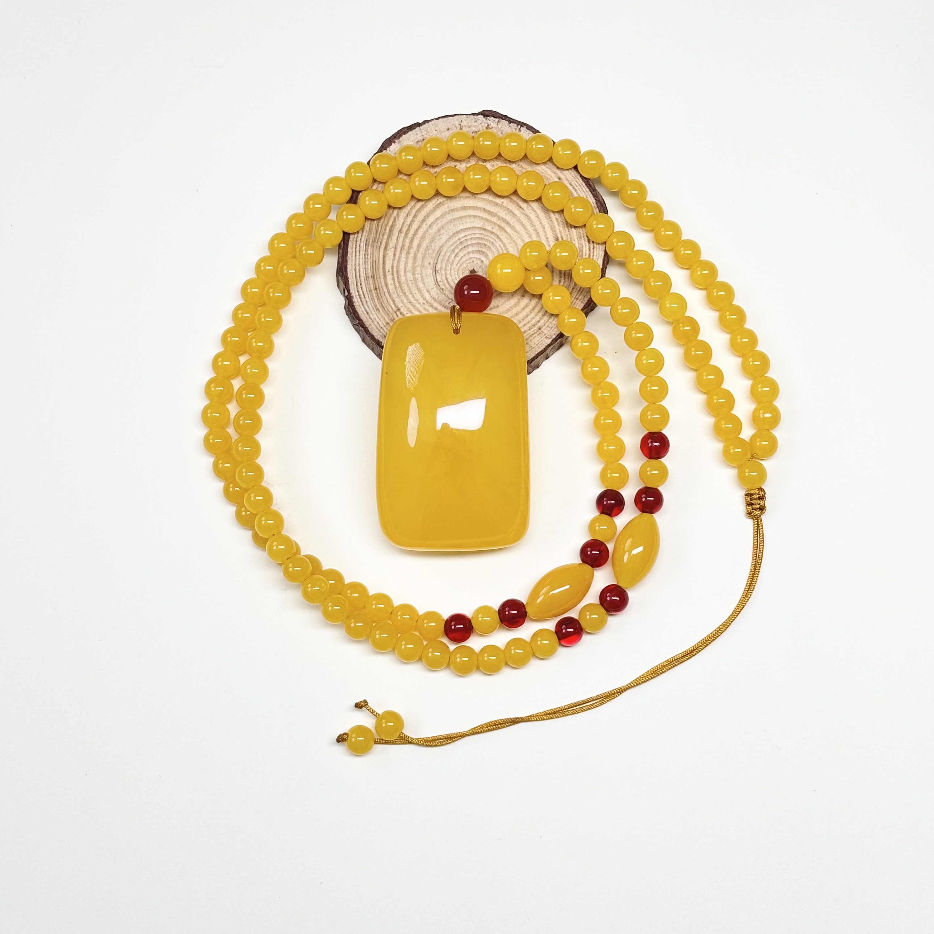 W056精工打磨 时尚百搭小无事牌项链毛衣链 珠链6mm