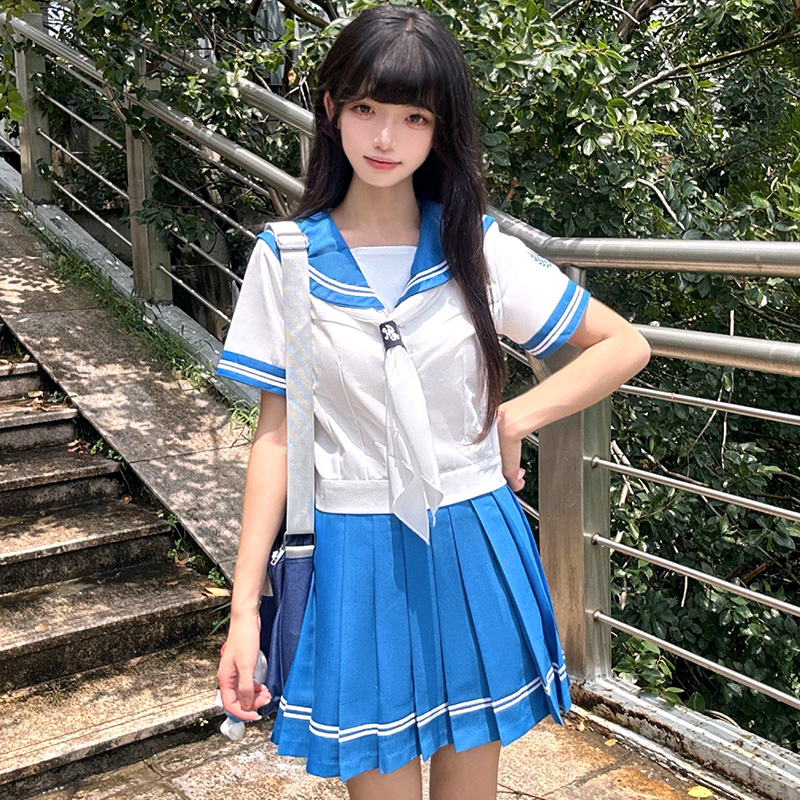 【花绀色】木野高原创正版jk水手服日系学院风夏季短袖套头学生女装