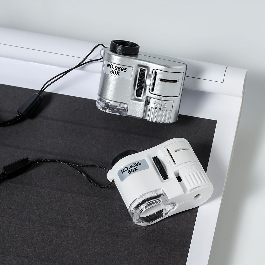 60倍放大镜古玩珠宝玉石器鉴定拍照带灯可调迷你便携手机显微镜XF