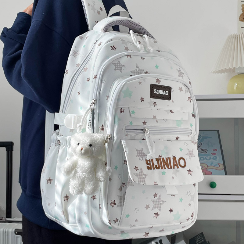 书包女ins风森系百搭3-6年级初中高中生大学生大容量高颜值双肩包