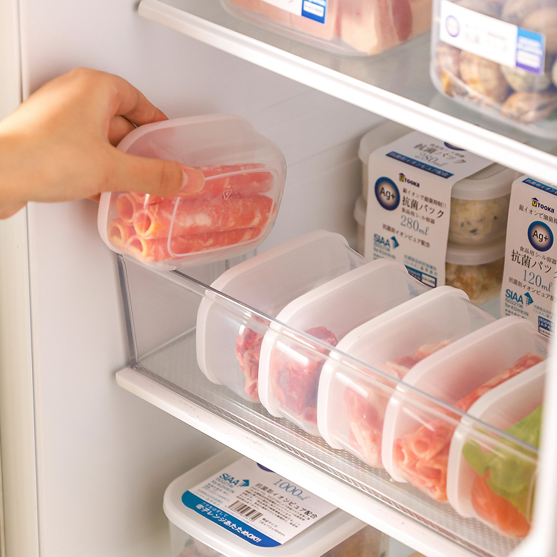 川岛屋冰箱收纳盒保鲜盒食品级冷冻专用盒子厨房蔬菜密封整理神器