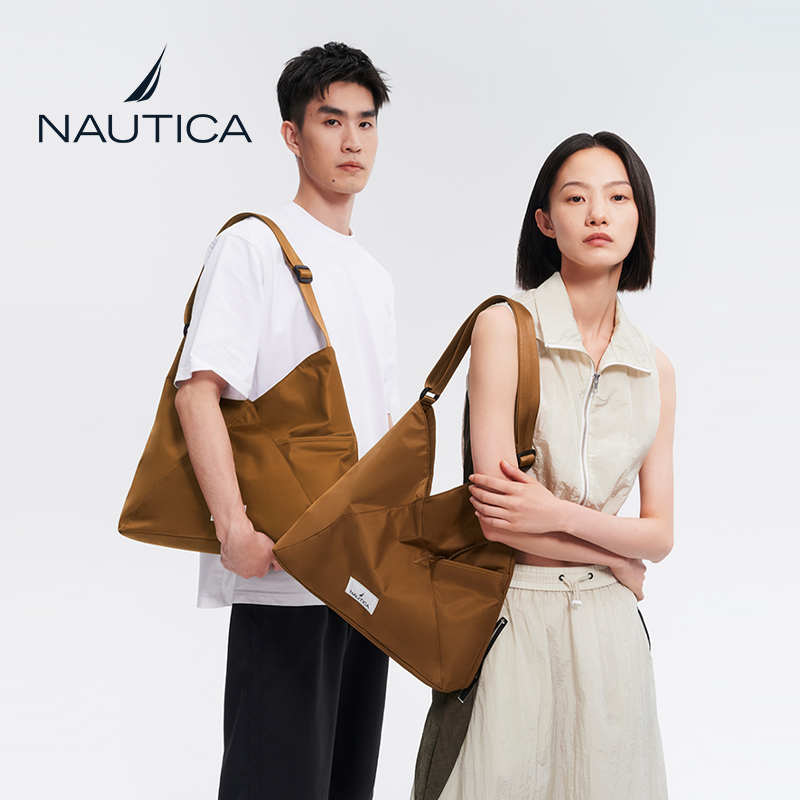 nautica/诺帝卡秋季新款饭团流浪包单肩斜跨手提包百搭轻户外情侣