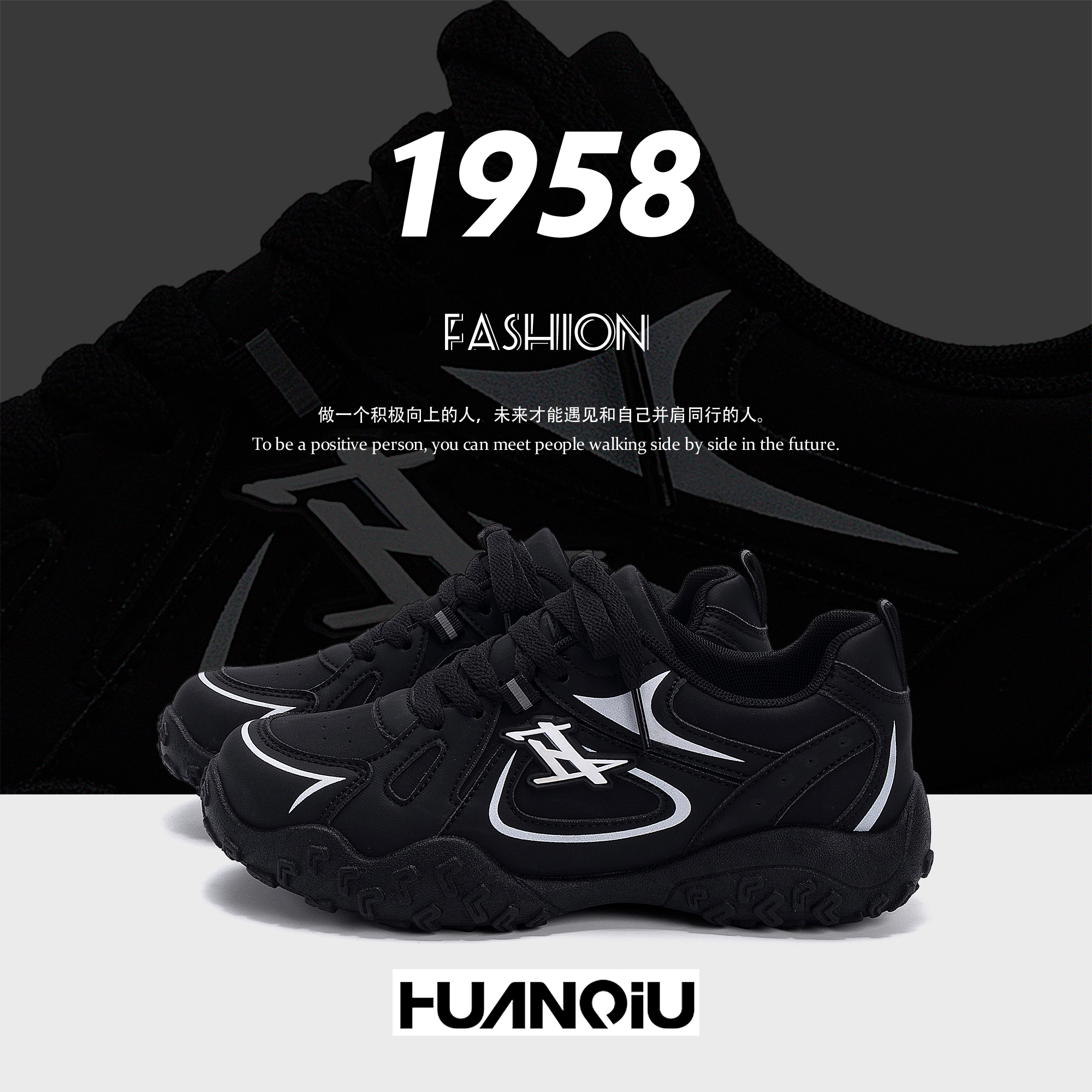 环球黑色德训鞋女2025秋季新款低帮登山皮面时尚轻便潮女士休闲鞋