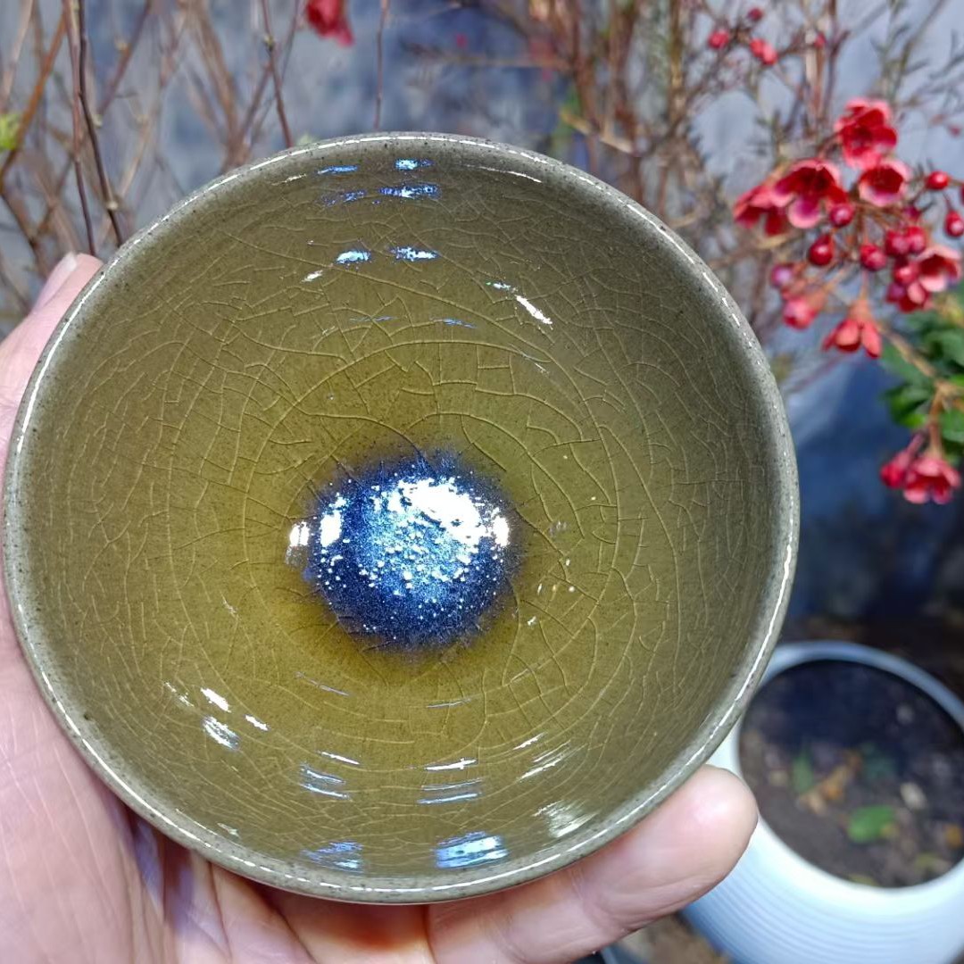 吕竹兴师傅冰裂帝王绿平口主人杯