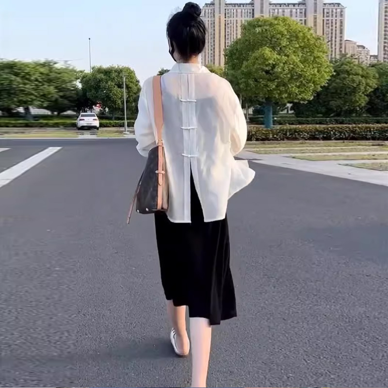 2025超火夏装一整套女新款韩版防晒衬衫外套轻薄百搭吊带裙套装潮