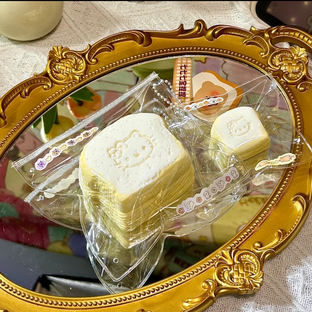 kitty吐司迷你食品级硅胶捏捏乐高颜值潮玩挂件口袋玩具解压礼物