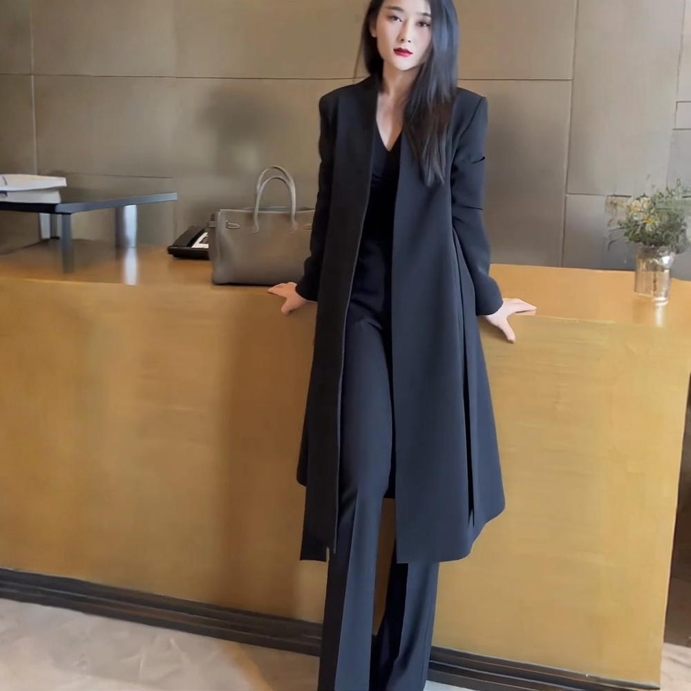 大码爆款显瘦风衣外套女2025秋季胖妹mm名媛高级感中长款宽松上衣