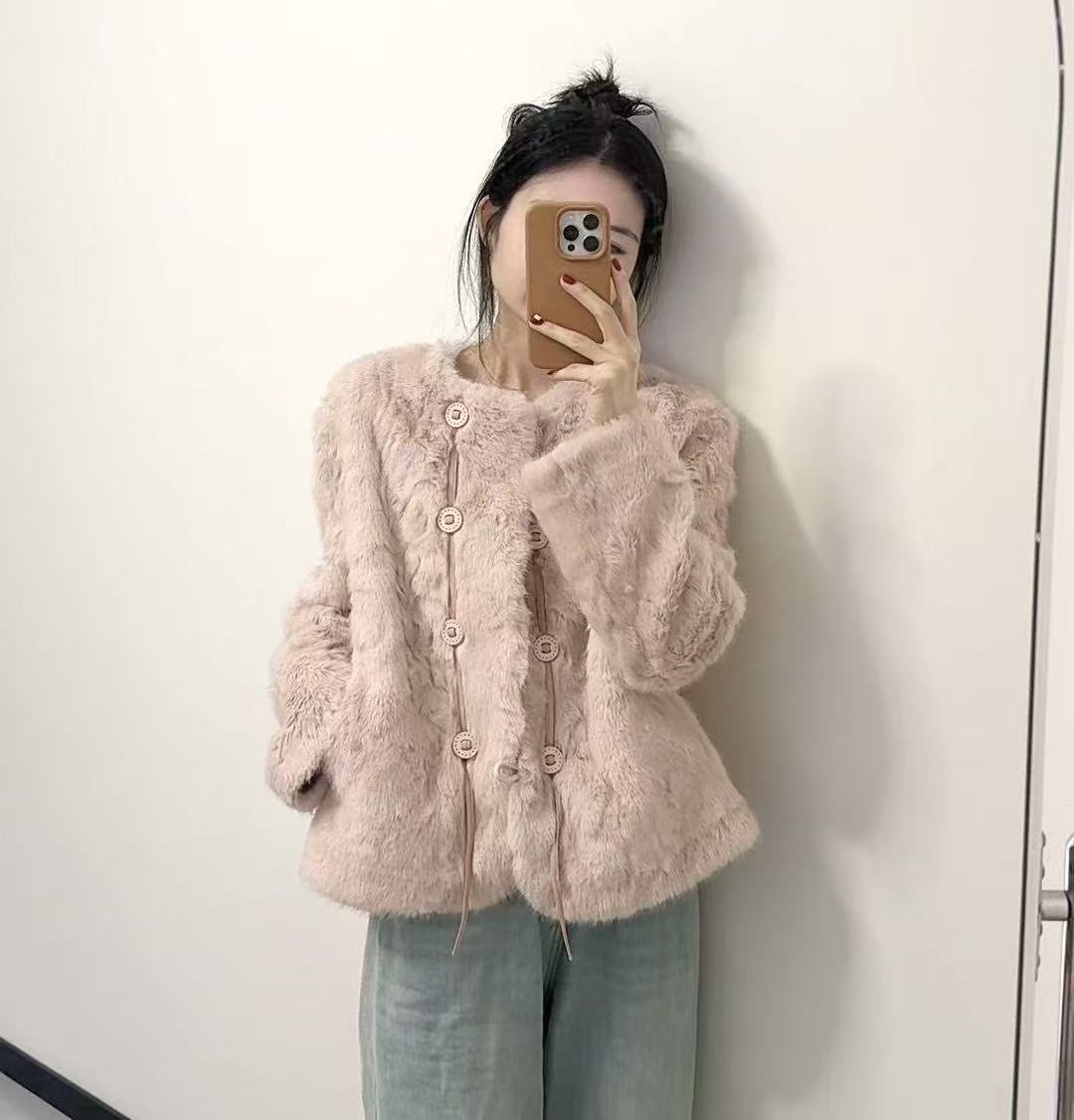 2025毛毛外套女士宽松休闲上衣时尚百搭名媛小香风气质网红韩版