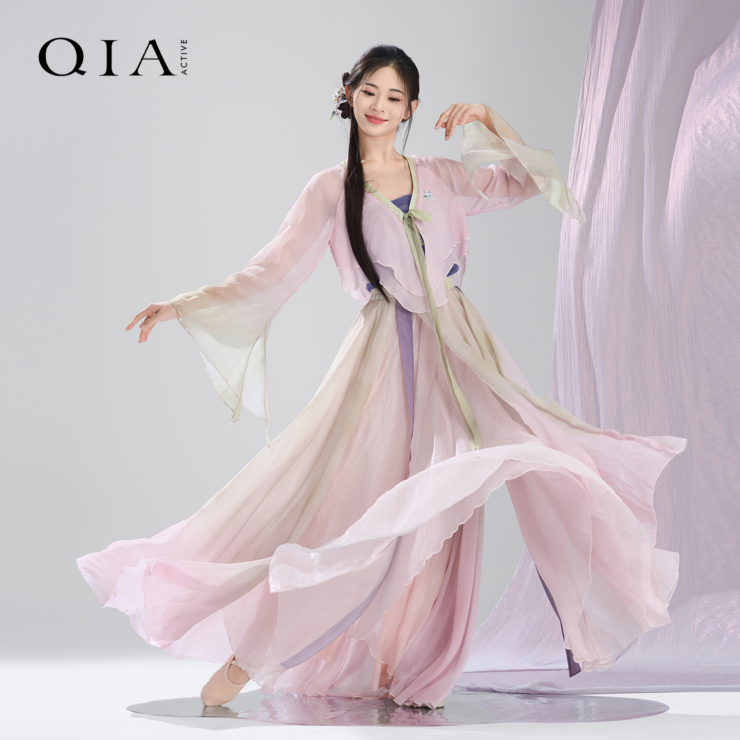 琪亚古典舞舞蹈服飘逸纱衣大摆裙裤中国舞汉唐服剧目服仙气演出服