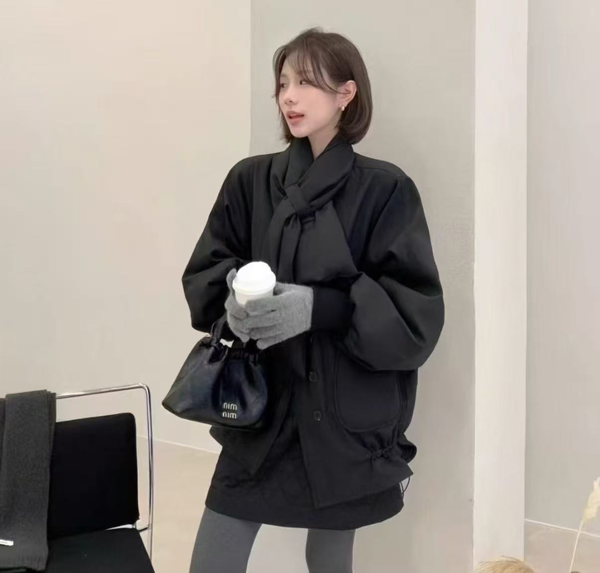 【小宇】2078围巾下摆抽绳羽绒服（有运补）