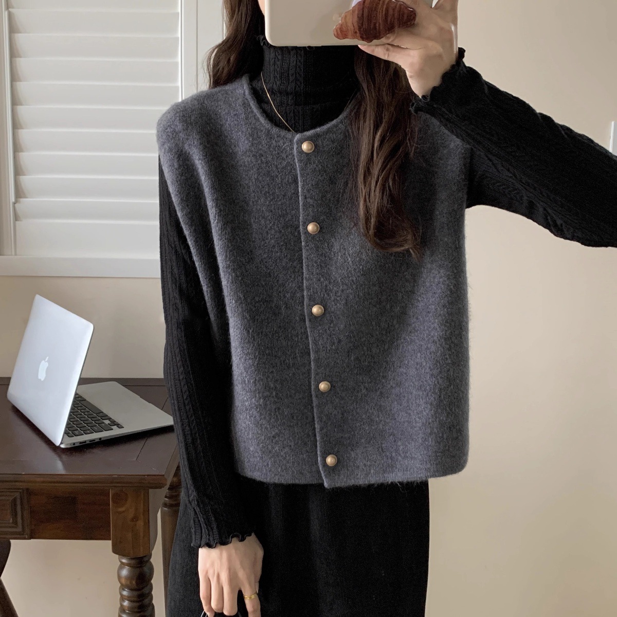 大码温柔系气质百搭针织马甲背心女秋冬叠穿内搭坎肩上衣胖mm毛衣