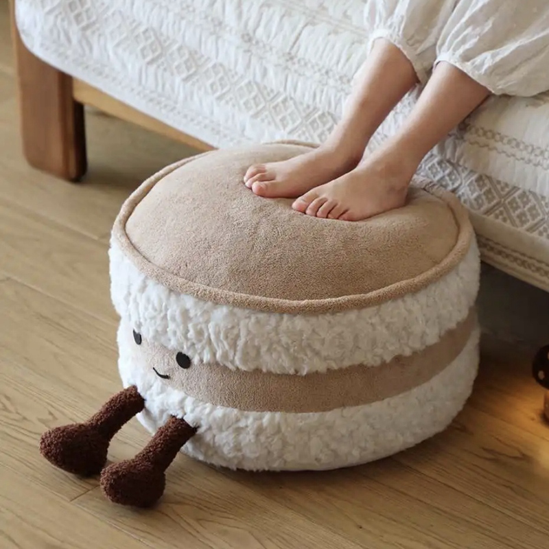 可爱面包坐墩客厅榻榻米蒲团可拆洗脚凳换鞋凳亲子民宿装饰凳子