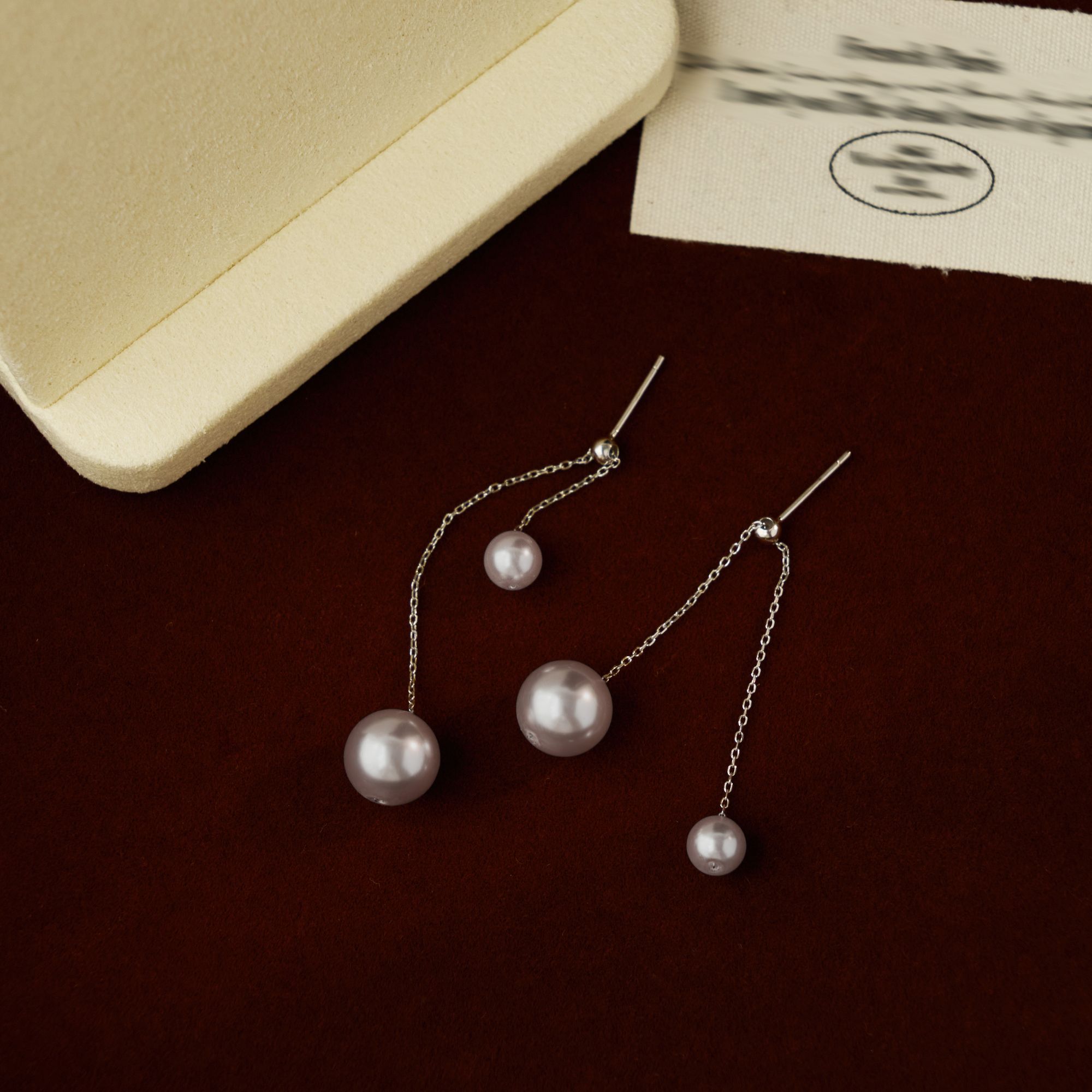 阿卡妍 925银耳饰 曼塔玫瑰紫珠流苏耳钉气质仙女精致耳环