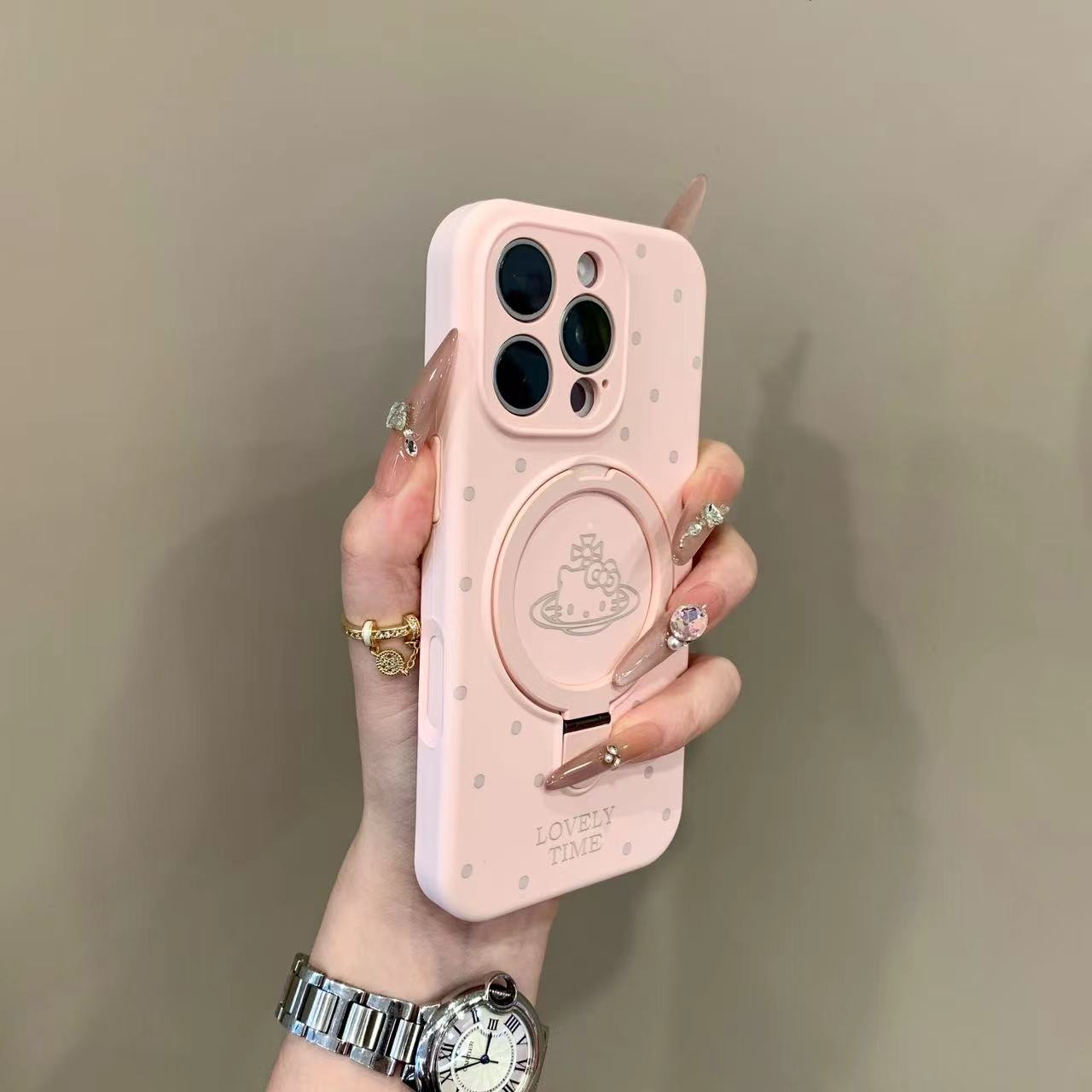 Kitty猫星球波点磁吸支架适用iPhone16max手机手机手机壳苹果13
