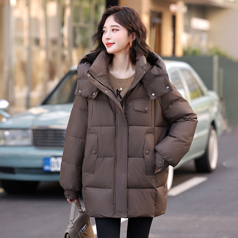 2920棉服大码中长款新款棉袄冬季连帽宽松韩版时尚加厚棉衣外套