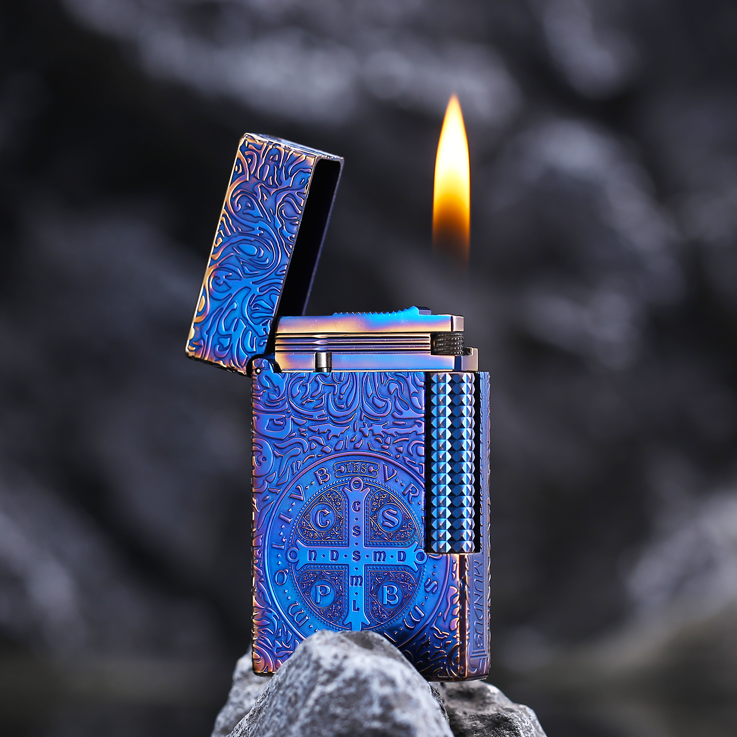 maduro康斯坦丁复朗声充气打火机高档个性男生日礼物新款复古熏蓝