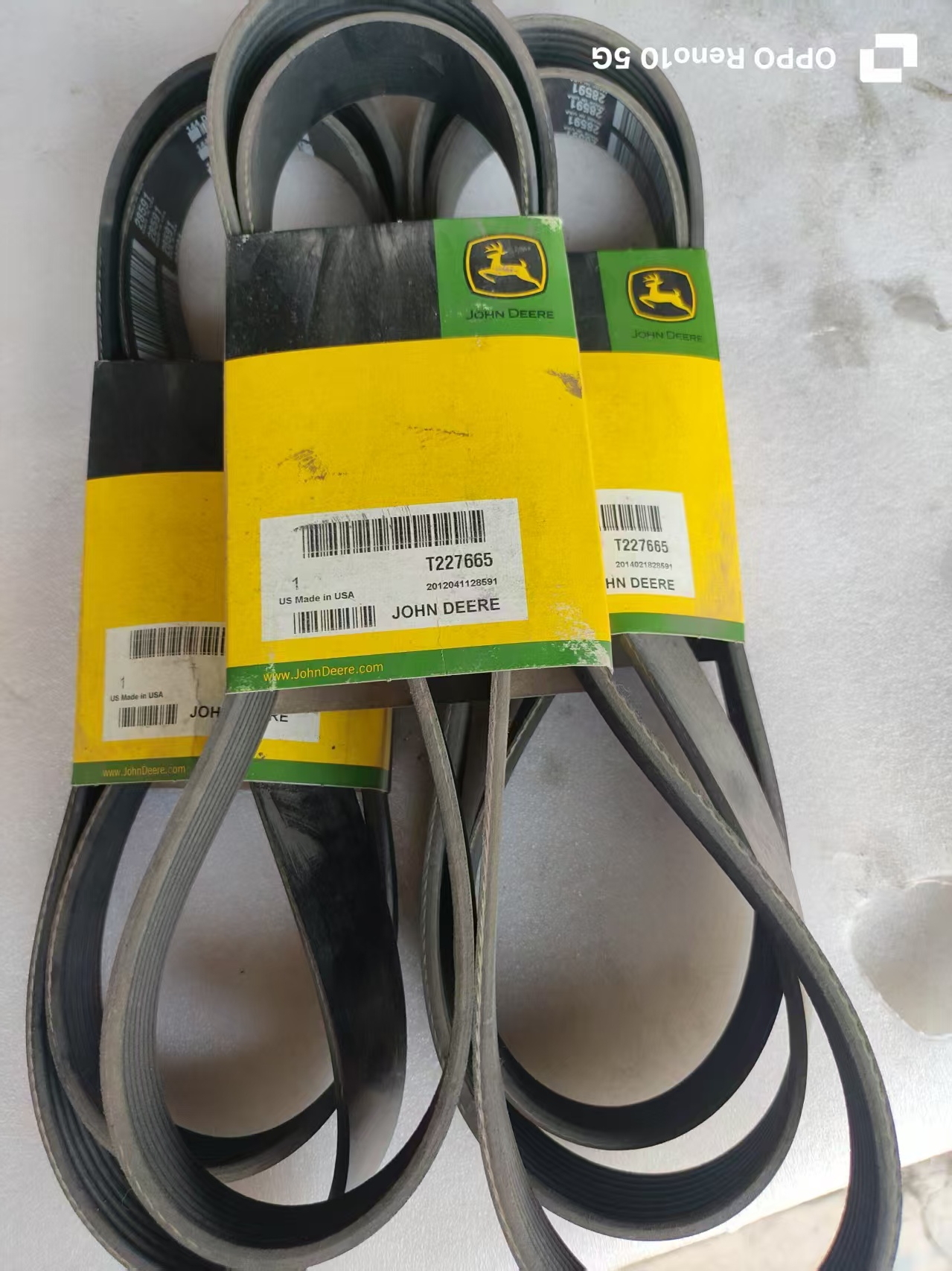 约翰迪尔C100/C120/L70/W210收割机分离清洁传动V型带/Y215风扇带